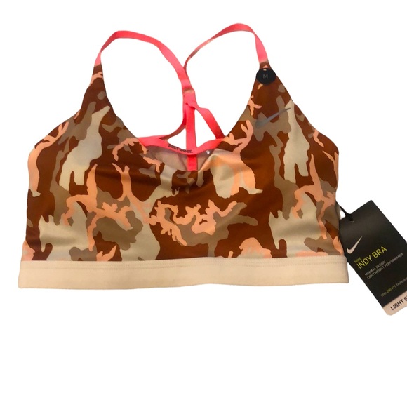 Nike Other - Nike Indy Dri Fit Light Support Camo Sports Bra Size Medium